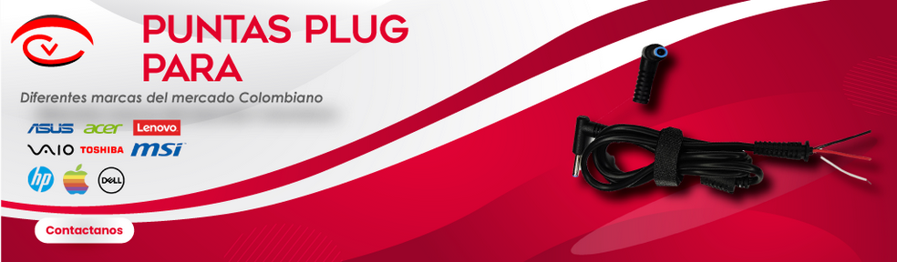 Puntas Plug para Cargadores de Laptops | Compatibles y Originales | Compuvision