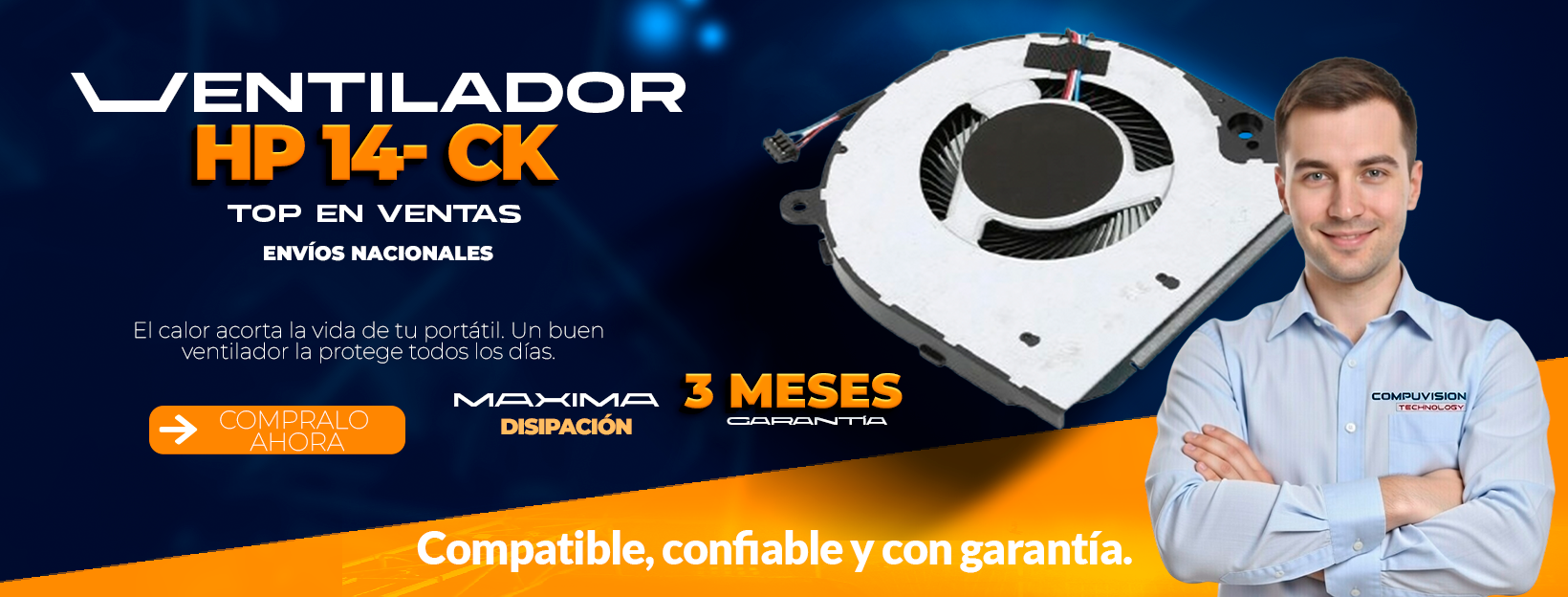 Ventilador para HP 14 CF CM